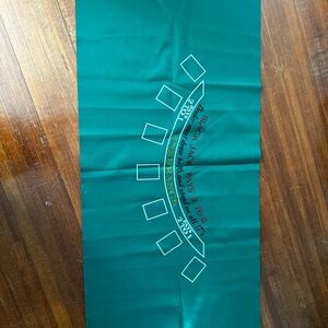 Green Blackjack Table Felt